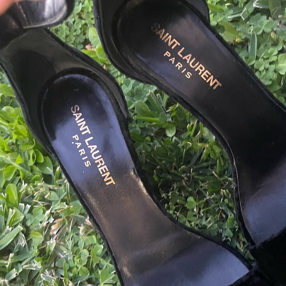 Saint Laurent Black Ankle strap heels - Picture 2 of 6